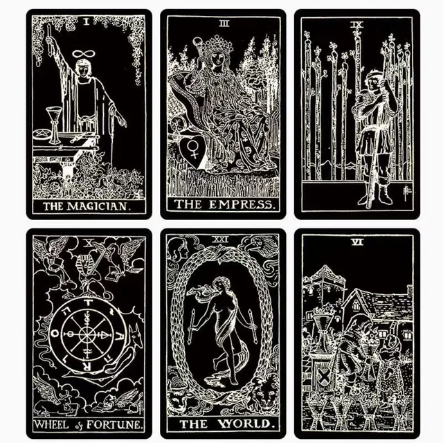 The Golden/Silver Thread Rider Waite Tarot Deck 78 Pcs Cards