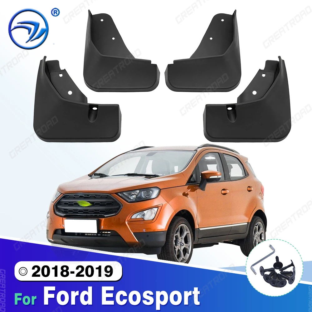 

4 шт. прочные брызговики из АБС-пластика для Ford Ecosport 2018-2019, автомобильные брызговики, защита крыльев, простая установка, автоаксессуары