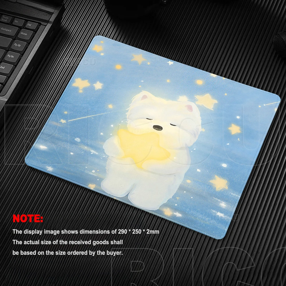 Gaming Kawaii Puppy Mouse Pad Small Size Square Desk Mat PC Accessories Carpet Gamer Laptop Company Keyboard Mat Anime Mause Pad