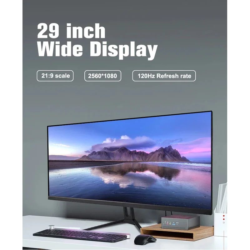 شاشة LCD بدون إطار لسطح المكتب مقاس 29 بوصة، شاشات LCD عريضة الكمبيوتر