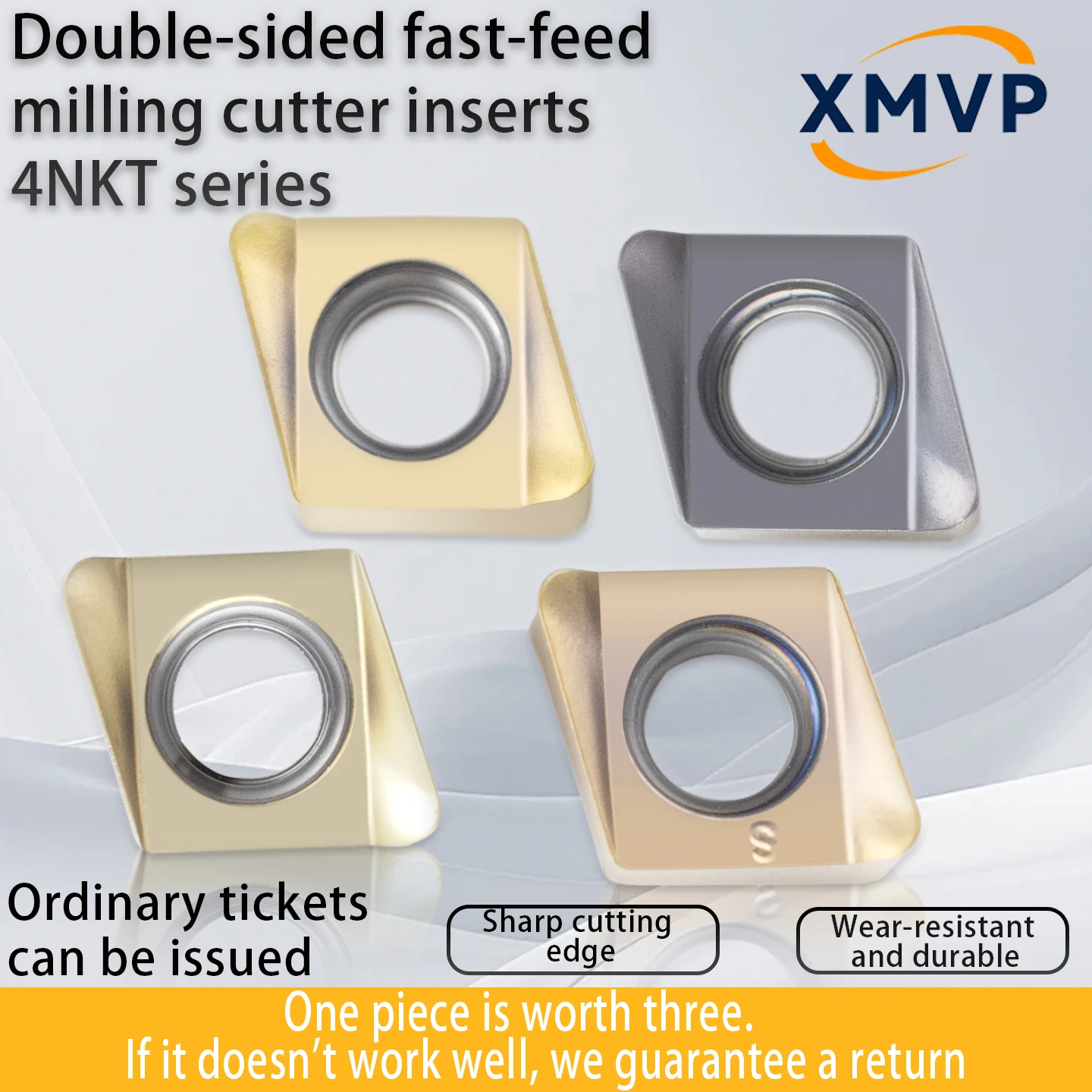 

Вставки для фрезерных станков с ЧПУ, вставки 4NKT, фрезы с квадратным устором, двусторонние вставки для фрез с быстрой подачей