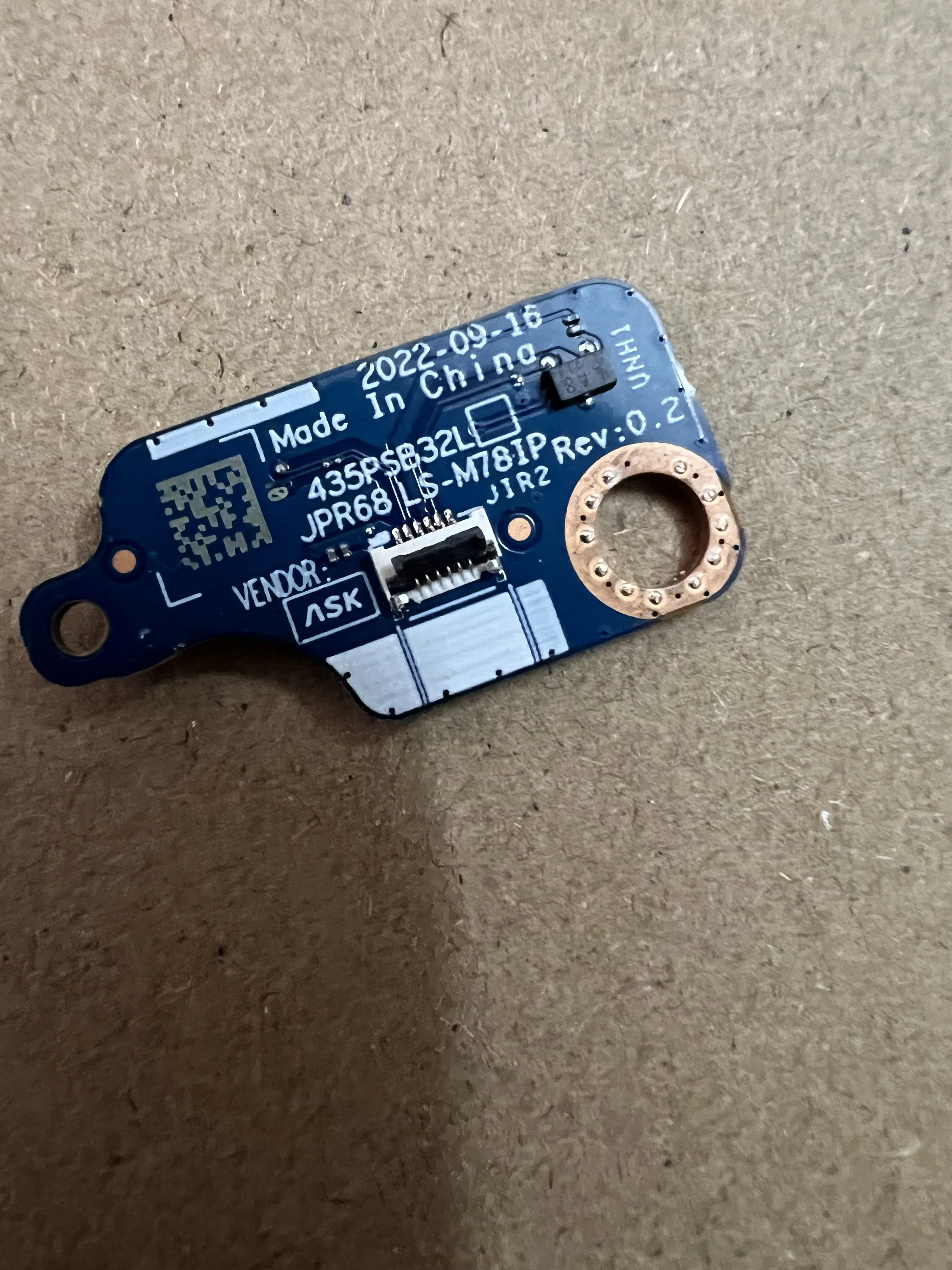 For HP Light and Shadow Wizard 9 16-R 16-WD JPR68 boot small board, induction small board LS-M78IP