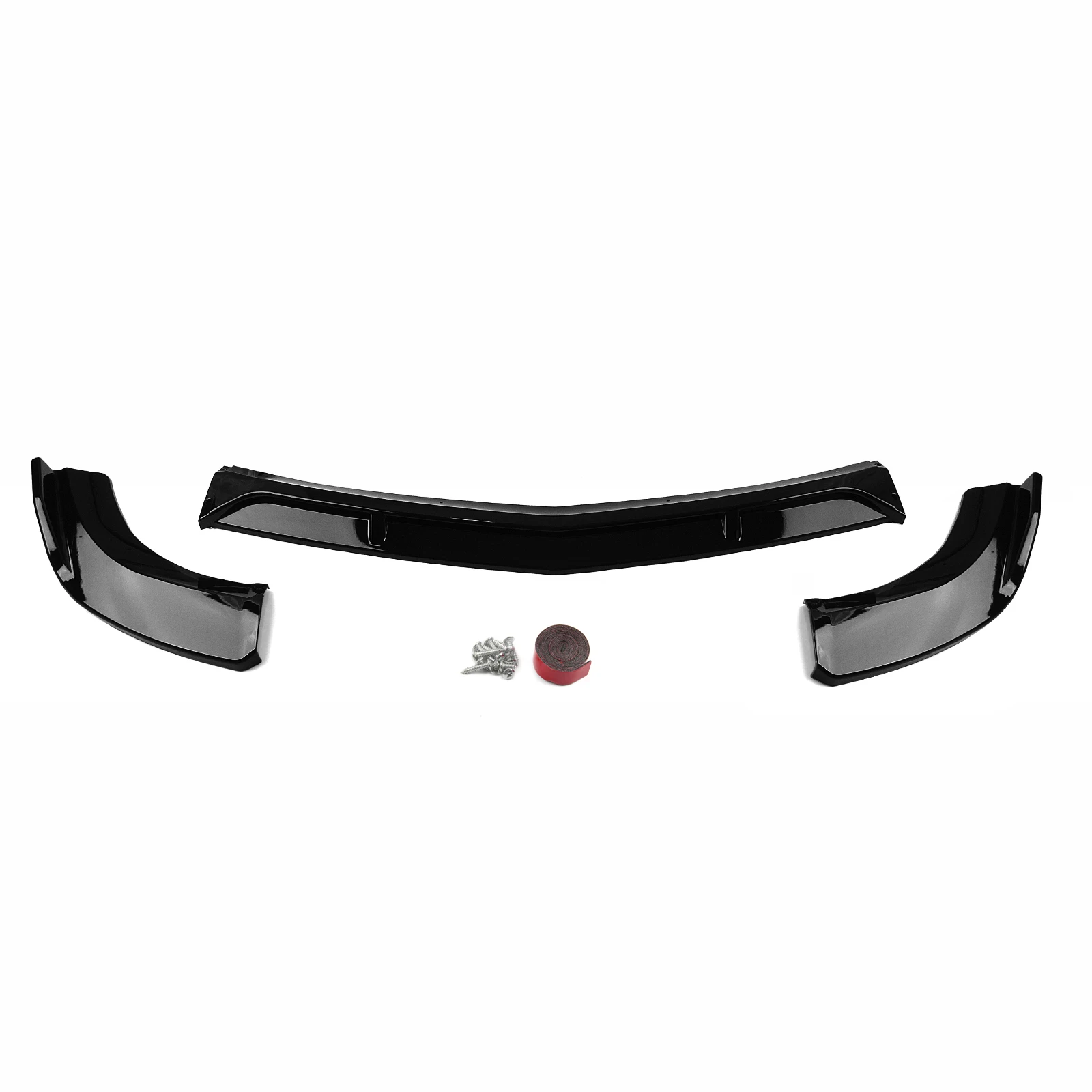 Front Bumper Spoiler Lip For Mercedes-Benz C Class W204 2008-2014 C200 C250 C300 Sport Gloss Black/Carbon Fiber Look Splitter