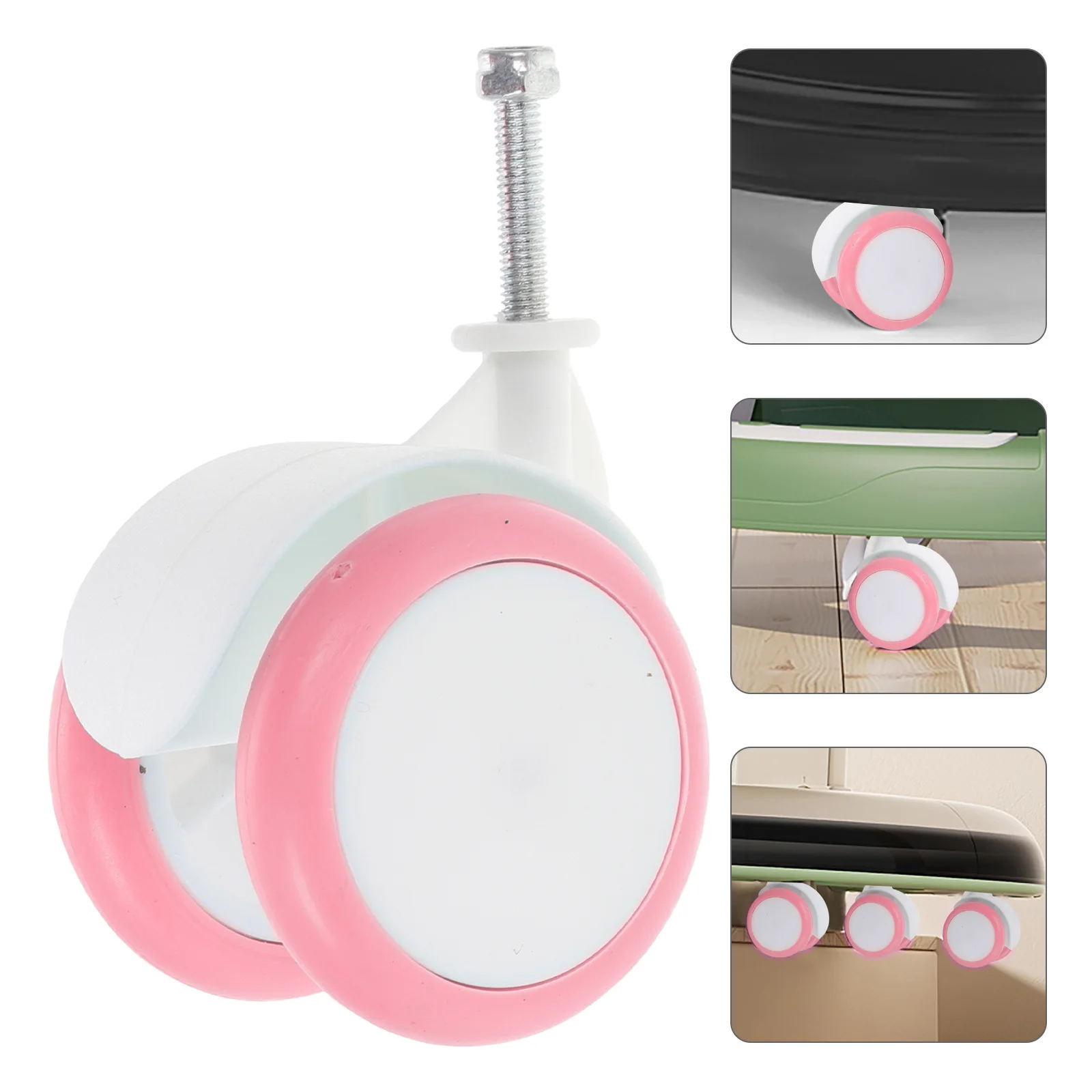

4 Pcs Walker Wheel Accessories Baby Repair Components Assembly Rubber Roller Push Toy