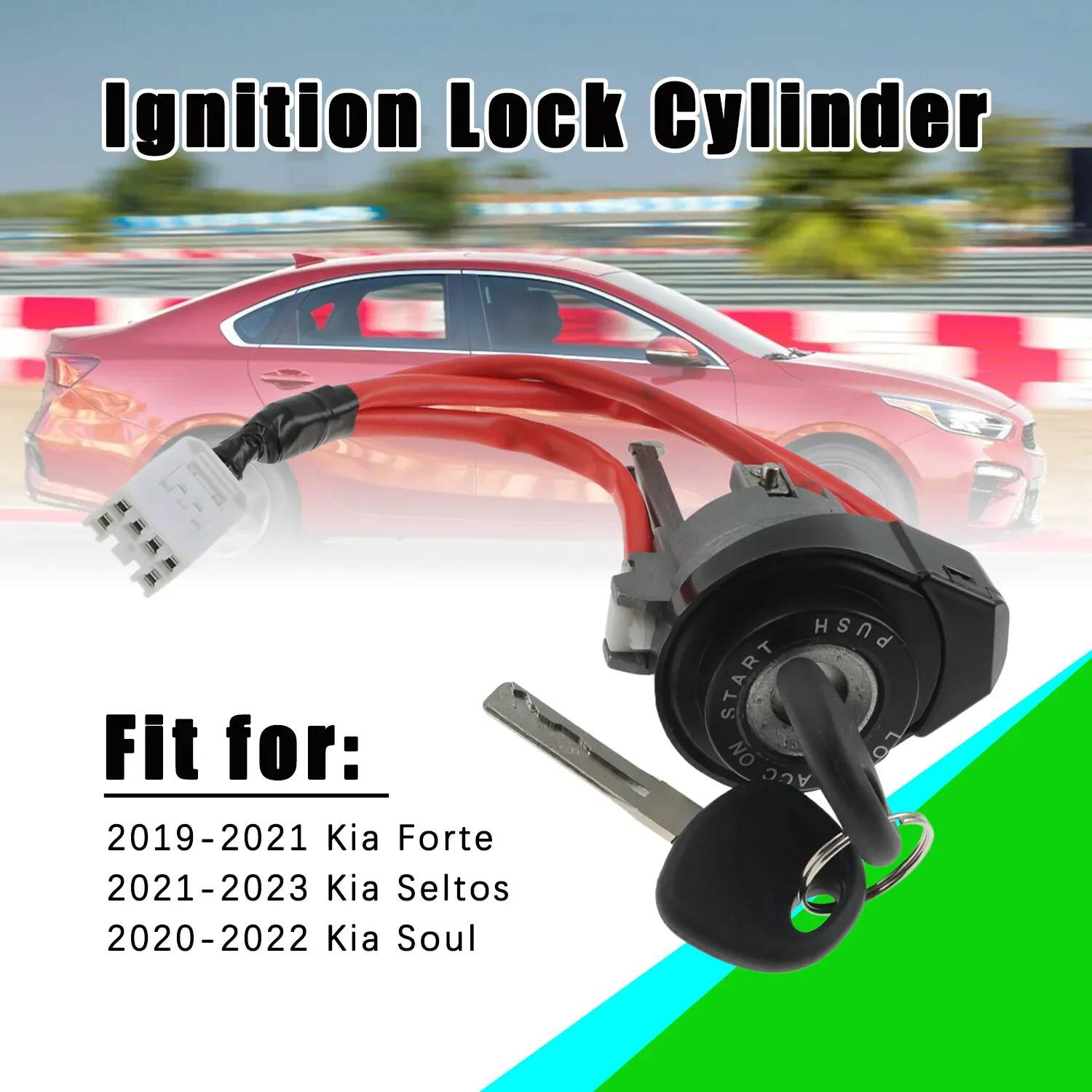 Car Ignition Switch Lock Cylinder with 2 Key 81900-M7E00 for Kia Seltos 21-23 Soul 20-22Forte 19-21 81991-35240 81900M7E00