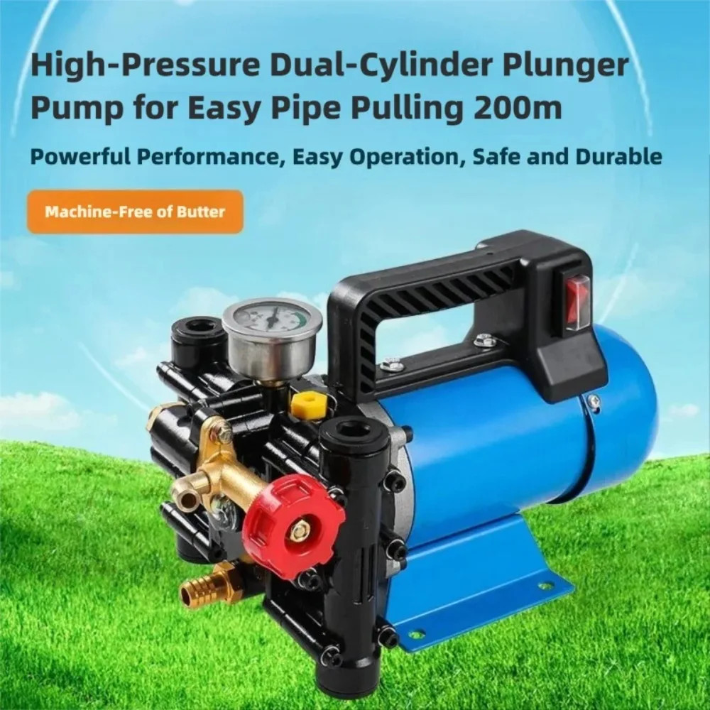 Handheld Electric Fruit Tree Sprayer High Pressure Double Cylinder Piston Pump Agricultural Pesticide Spraying Machine