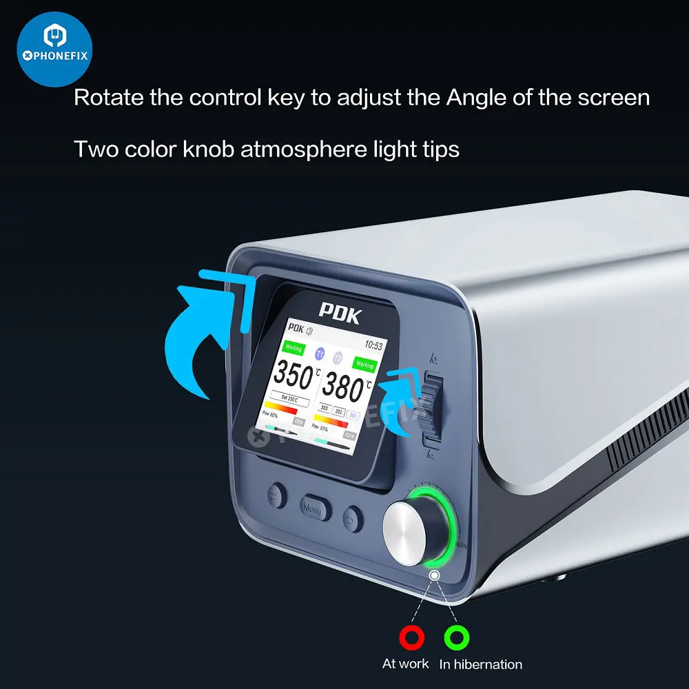 Stazione di saldatura I2C PDK1200 300W stazione di rilavorazione intelligente T115 T210 T245 maniglia di riparazione del telefono stazione di