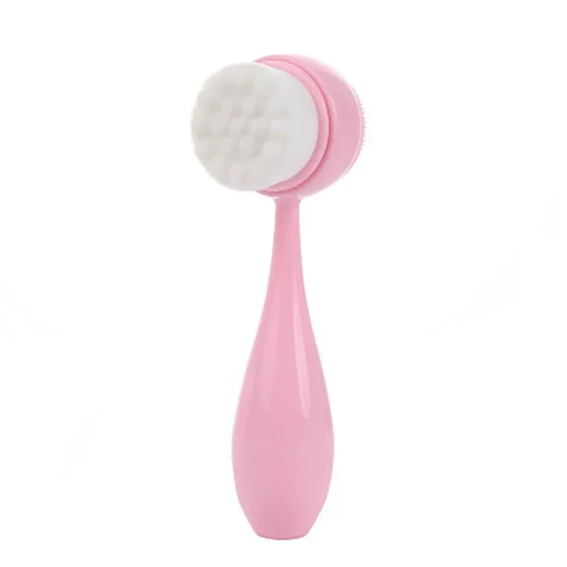 1Pcs Double Side Face Washing Brush Deep Cleaning Skin Care Tool Silicone Facial Cleanser Brush Face Cleaning Massager