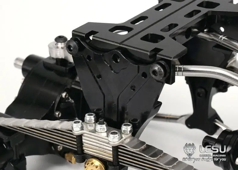 LESU 1/14 LKW-Hinterradaufhängung 9MM erhöht X-8015 FÜR Tamiya Draghead Mud Head, komplett aus Metall – Detail 7