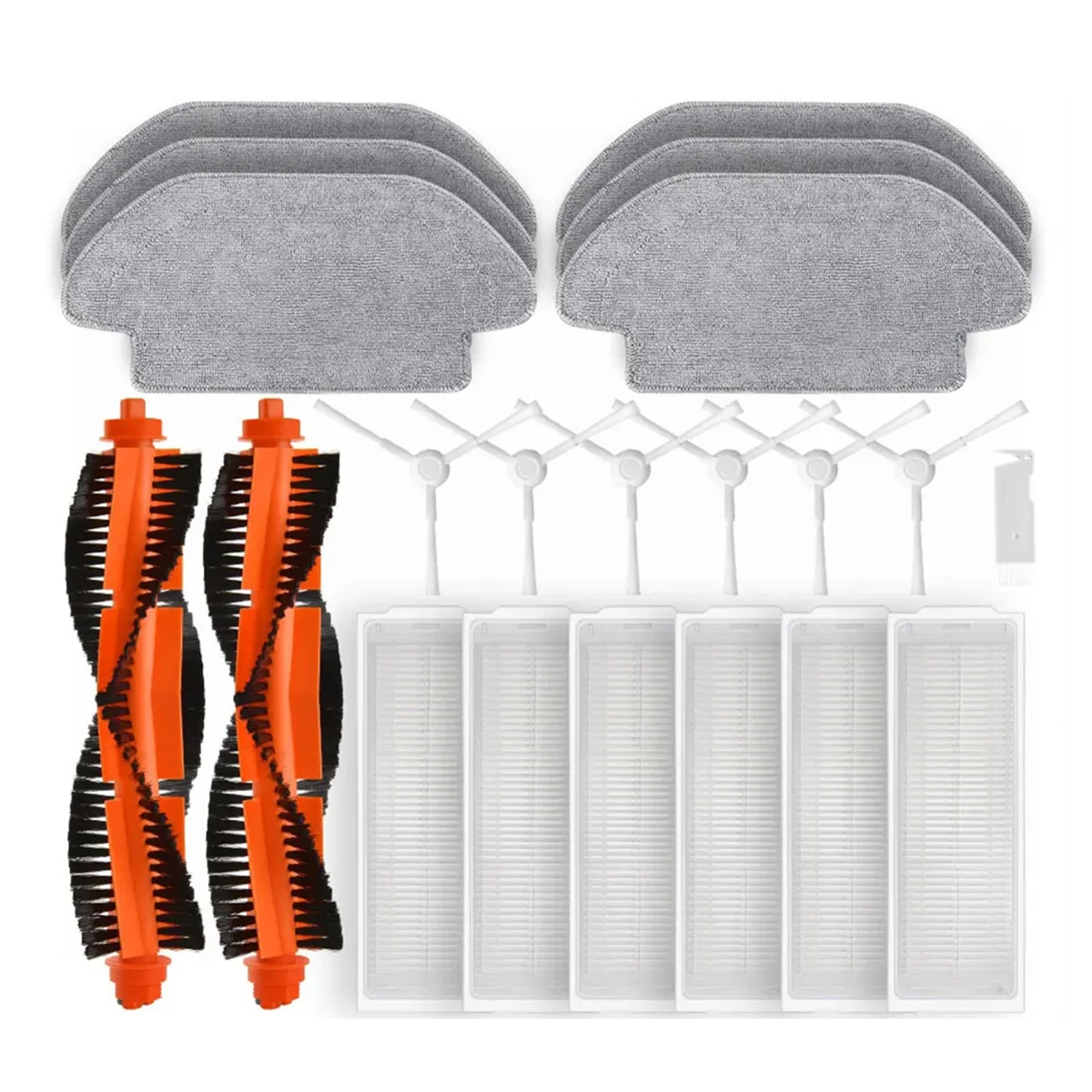 

A58E-For Xiaomi Mijia Robot Vacuum Mop 3C / B106CN / Conga 3290 / 3490 / 3690 Roller Side Brush Filter Mop Cloths Parts