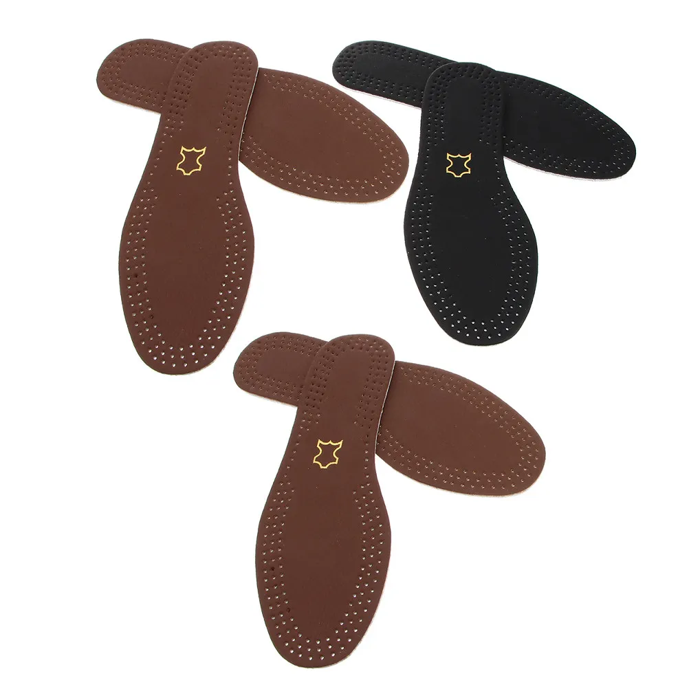 

3 пары стельок из воловьей кожи, размер 38, впитывающие пот, амортизирующие, мягкие вкладыши для ботинок, туфель на плоской подошве, кроссовок, классической обуви