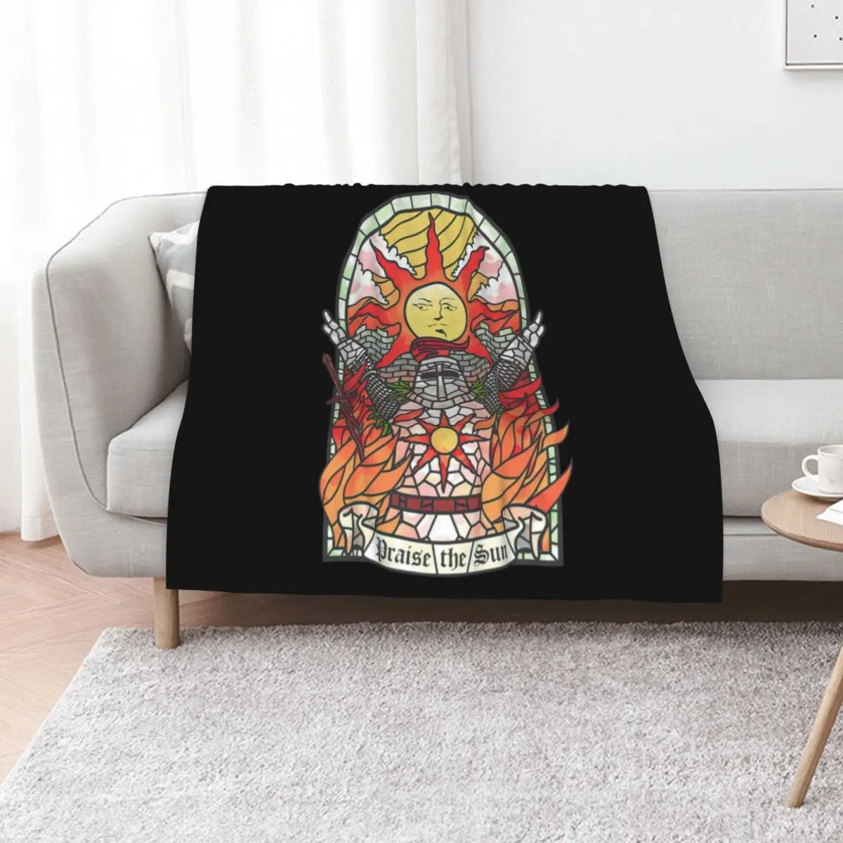 Плед "Темная душа. Слава солнцу" тонкий мягкий большой