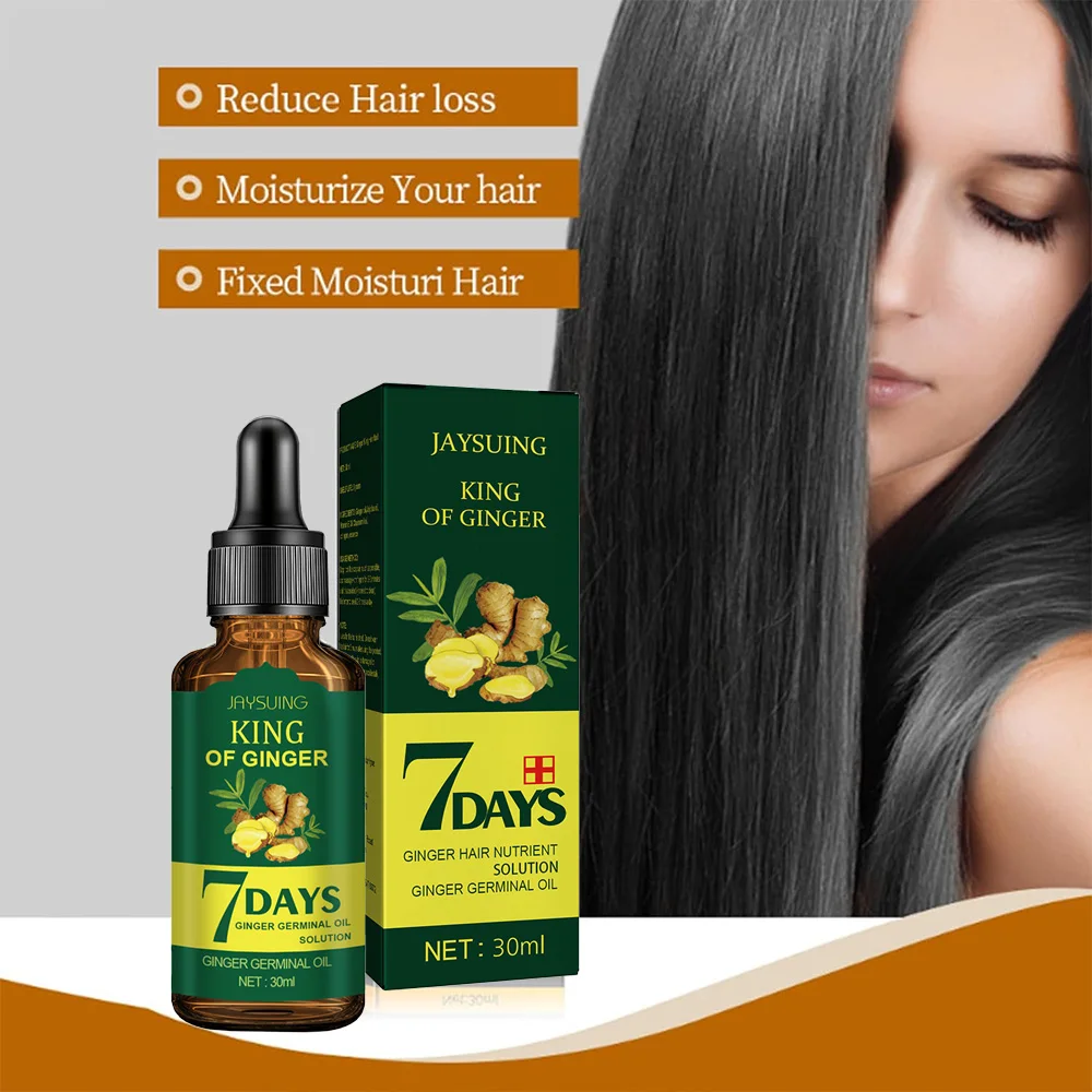 Hair Fast Growth Hair Care Essential Oil Natural Ginger Hairs Regrowth Products Serum Hairs Care Anti Hair Loss Series Hot Sales