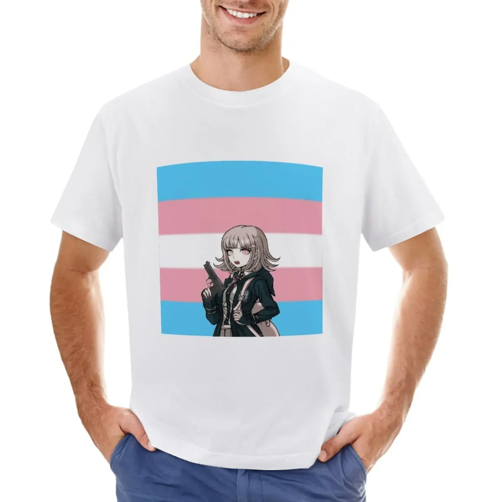 

chiaki nanami trans pride T-Shirt oversized quick drying fitted t shirts for men