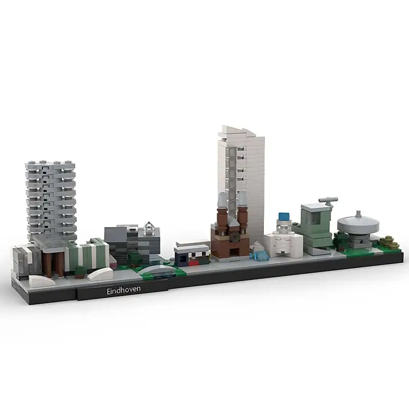 Hot Selling Eindhoven Skyline Modulaire Architectuur Bouwstenen Street View Model Technologie Bakstenen Speelgoed Kids Puzzel Cadeau