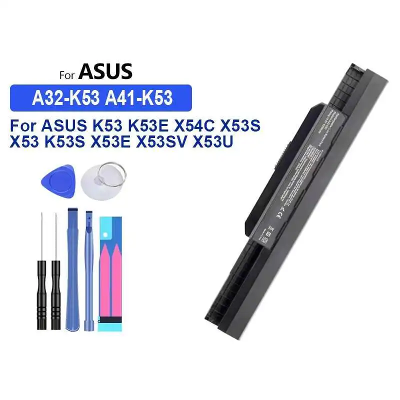 

Для ASUS K53 K53E X54C — аккумулятор для ноутбука 5200 мАч, модель A32-K53 A41-K53