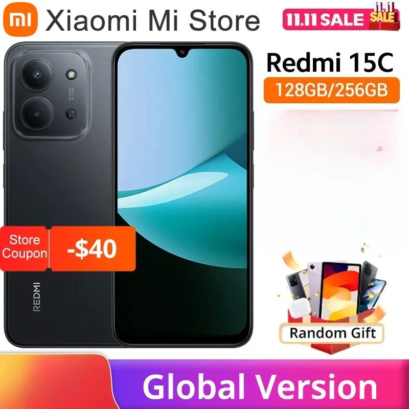 Redmi 15C Global Version Xiaomi Smartphone MediaTek Helio G81-Ultra 50MP main camera 120Hz 6.9