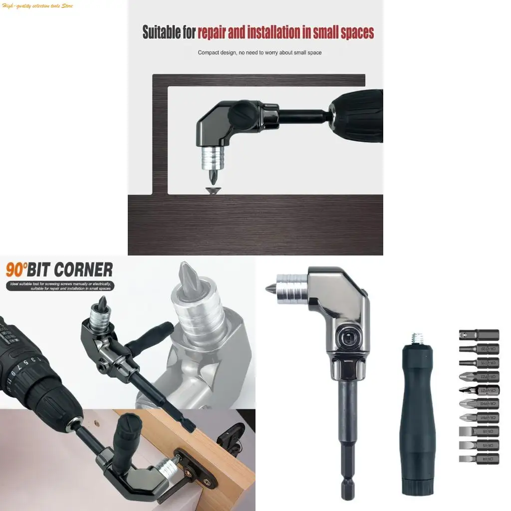 203F 90 Degree Corner Device Screwdriver Socket Adapter Drill Bit Corner Adapter
