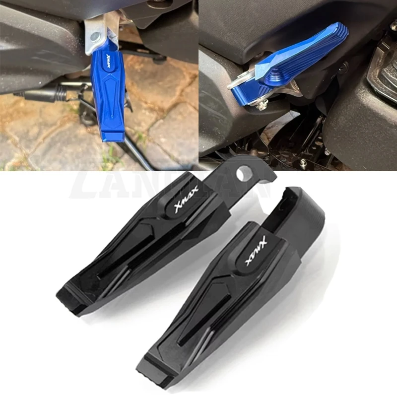 Rear Foot Pegs Rests For Yamaha XMAX 125 250 300 400 X MAX 300 X-MAX 125 xmax300 XMAX 400 CNC Passenger Foot Peg Footrest Pedal