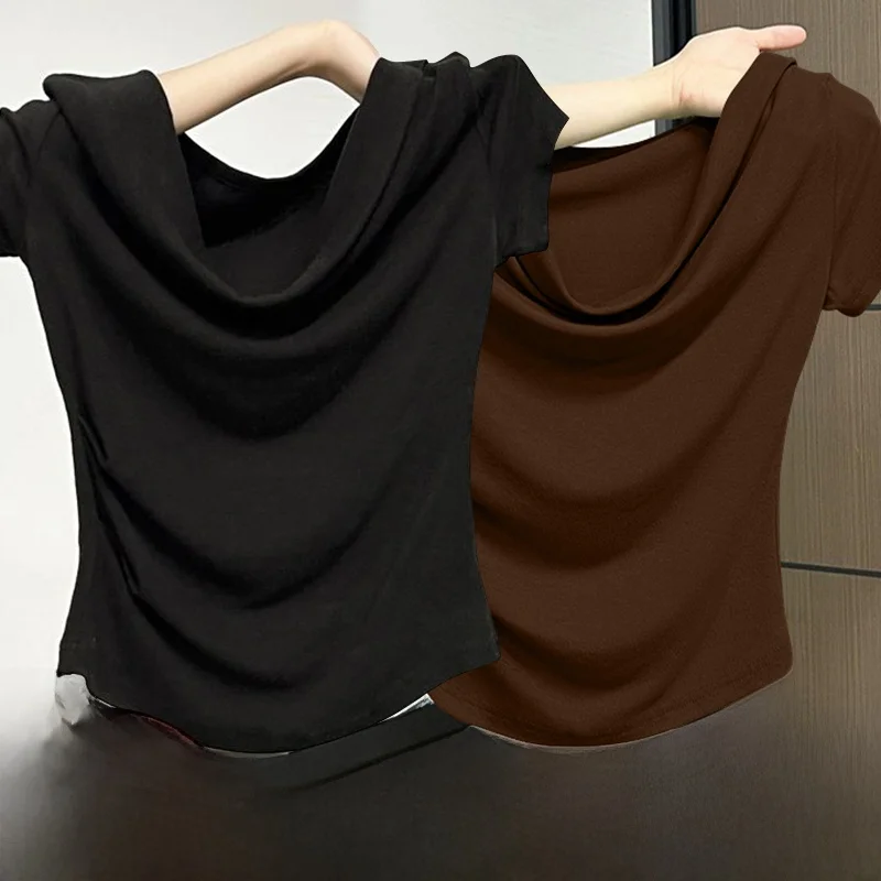 

Летняя женская футболка ort Sve Pure Desirable oulder Bared High Quality Sensation для похудения Faionable ort Top