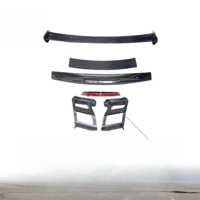 

Черная серия стиль углеродного волокна светодиодный светильник багажника спойлер заднее крыло для