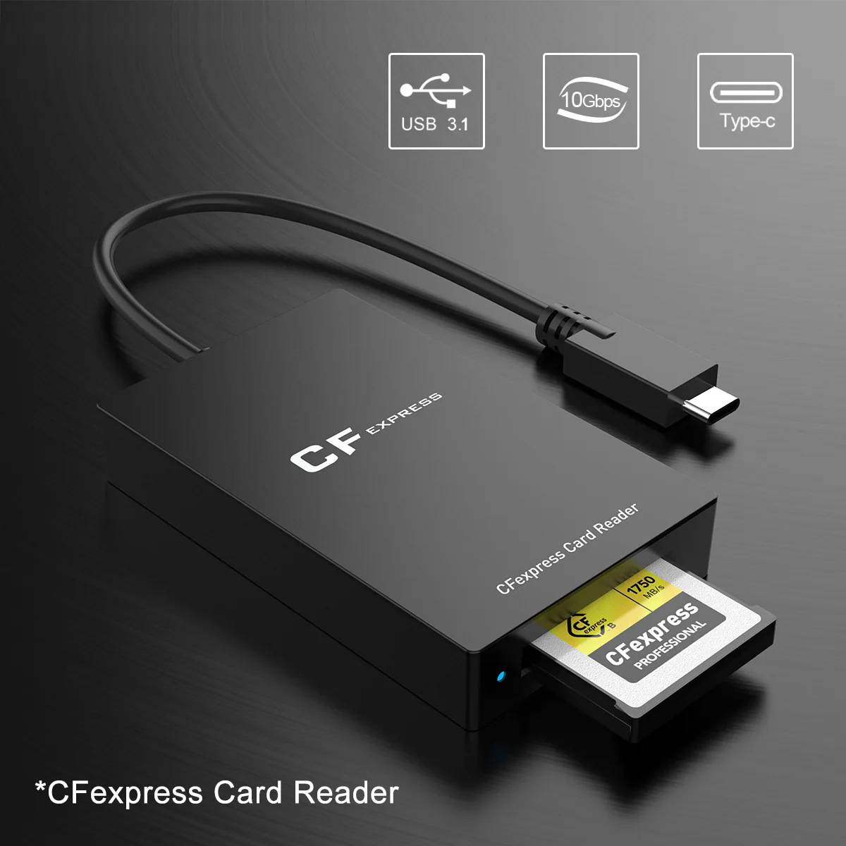 

Кардридер USB CFexpress, Type B, USB 3,1 Gen 2, 10 Гбит/с