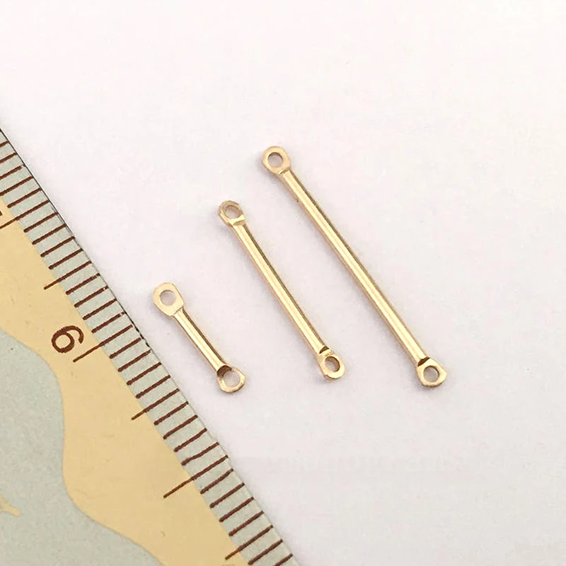 Real 14K Gold Filled Round Bar Link Gold Jewelry Accessories Long Stick Connector for Necklace Making Handmade Jewelry Findings