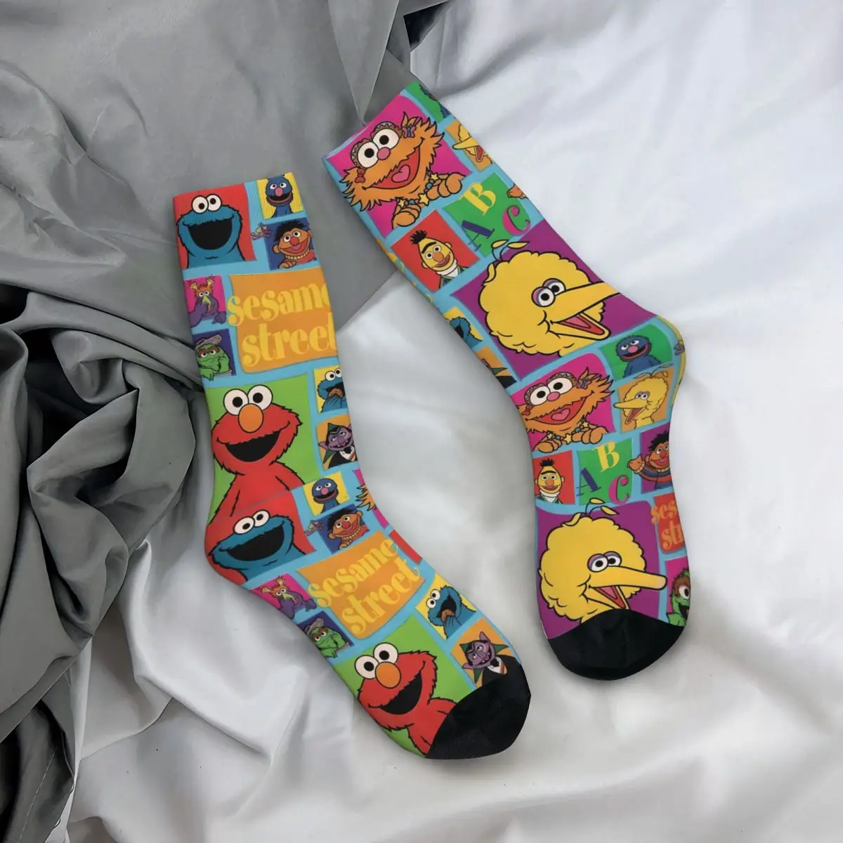 

Sesame Streets Men Women Socks Outdoor Novelty Spring Summer Autumn Winter Stockings Gift