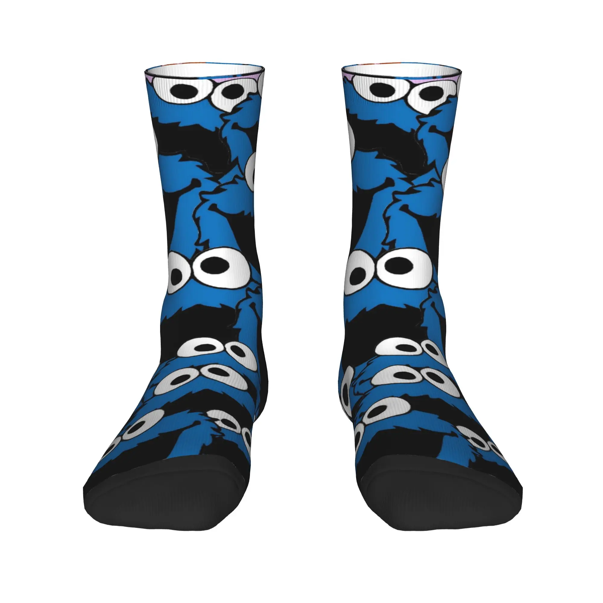 Cookie Monsters Socks  Graphic Stockings Non Skid Men Socks High Quality Spring Korean Running Sports Socks