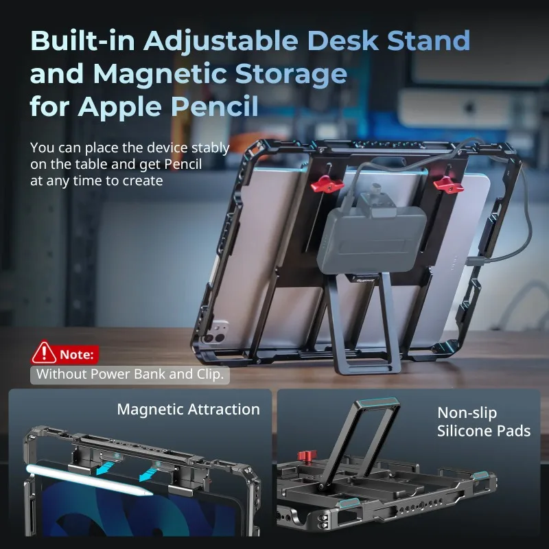 SmallRig MD5059 Universal Tablet Cage for iPad for iPad Mini for iPad Pro with Sun Hood 1/4