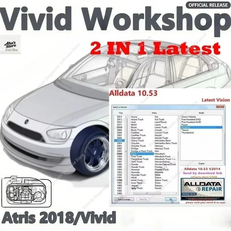 Vivid 2018 obd2 scanner workshop data (Atris-Technik) + ALLDATA 10.53 Car Repair Software Car accessories with Wiring Diagrams