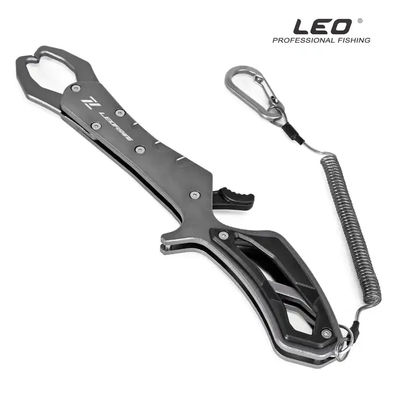 Portable Fish Lip Gripper Anti-slip Stainless Steel Ergonomic Controller Grabber for Saltwater Freshwater Fishing