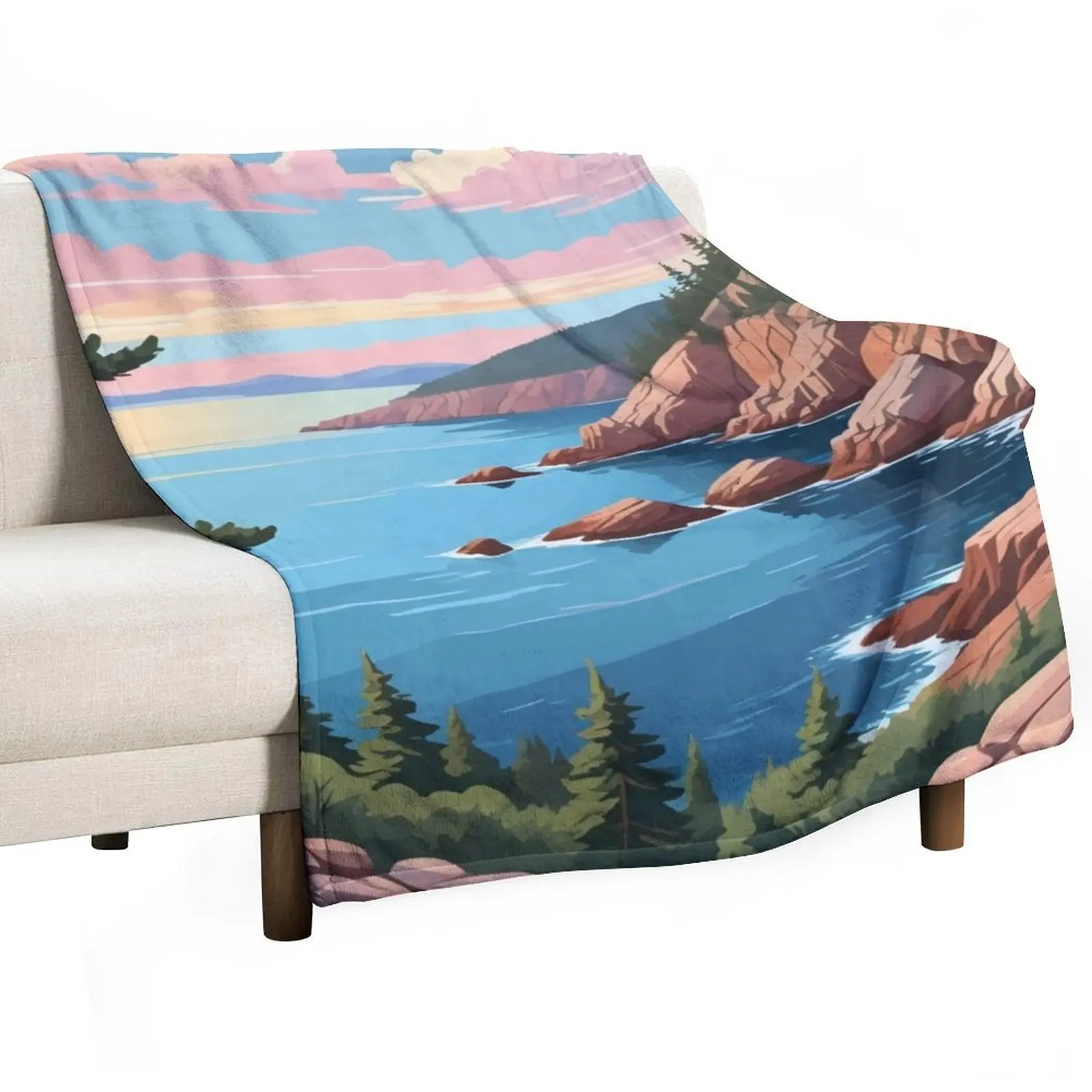 

Acadia National Park Throw Blanket Sofa Quilt for babies funny gift Quilt Blankets