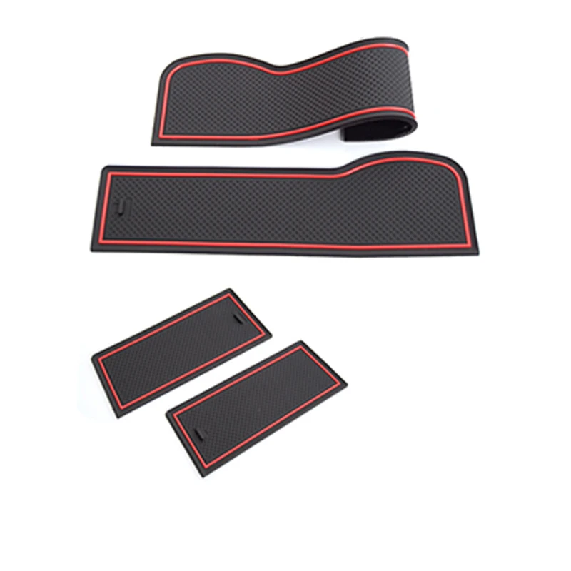 12 pcs Car rubber anti-slip mat coaster Door Slot Mat Set For Honda 9th Accord 2014 2015 2016 accessories