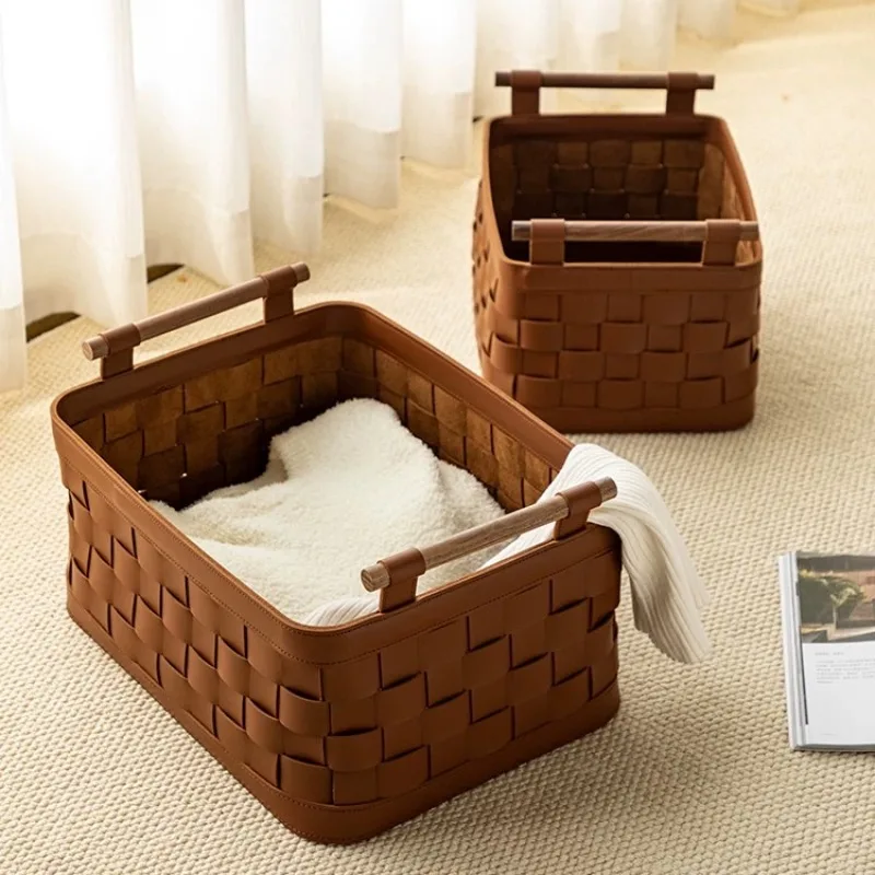 Clothes Household Laundry Baskets Woven Small Bathroom Bag Laundry Hamper Narrow Dirty Cesta Para Ropa Sucia House Accessories