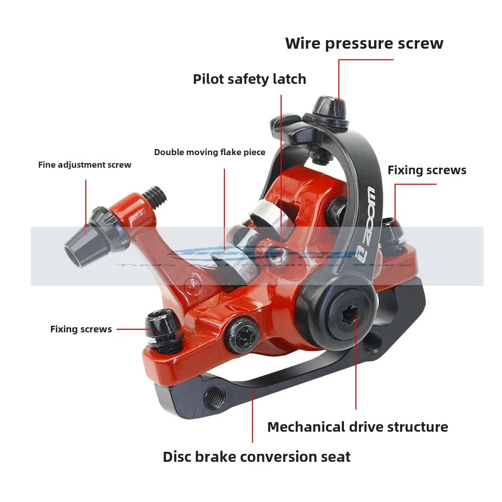 ZOOM double action disc brake, mountain electric bicycle line pull disc brake DB680 double action double adjustment disc brake