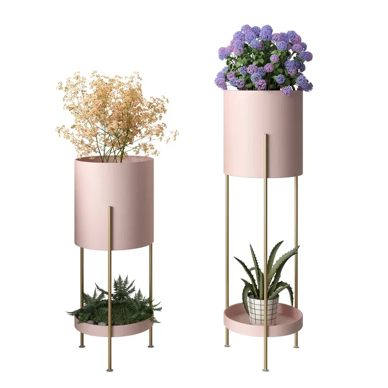 

Quality Nordic Light Luxury Indoor Flower Rack Fashionably Creative Stand for Living Room Plants Simple Floor Balcony Shelf