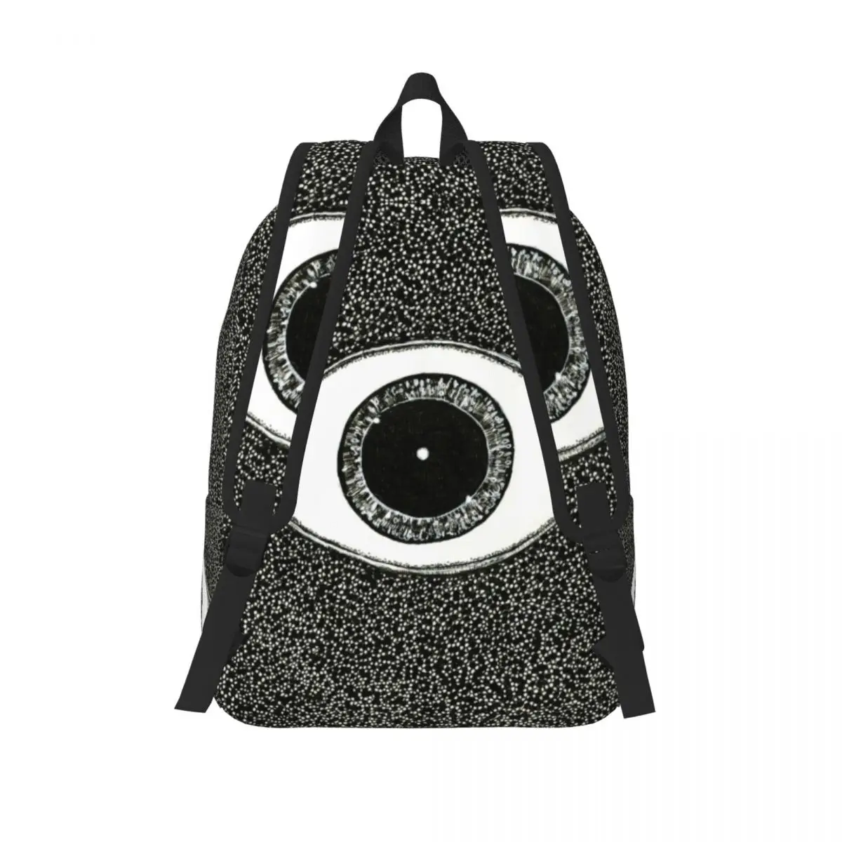 Boho Evil Eye Amulet Canvas Backpack para homens e mulheres, escola e estudante universitário Bookbag, sacos de charme turco