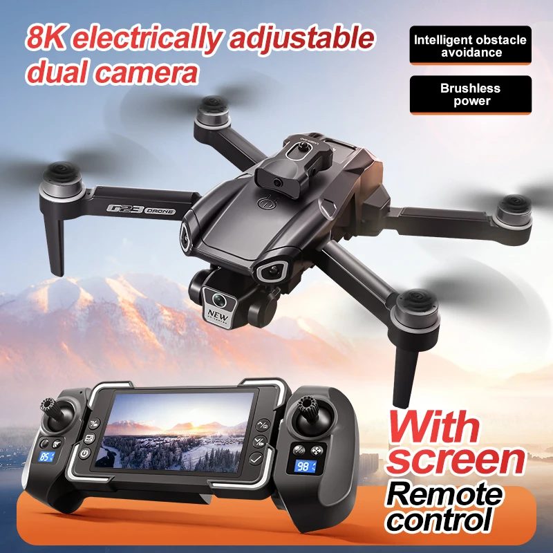 

G23 drone 4.3 inch 8k professional aerial dual cameras hd optical throughput positioning avoidance wifi uav gps quadcopter new
