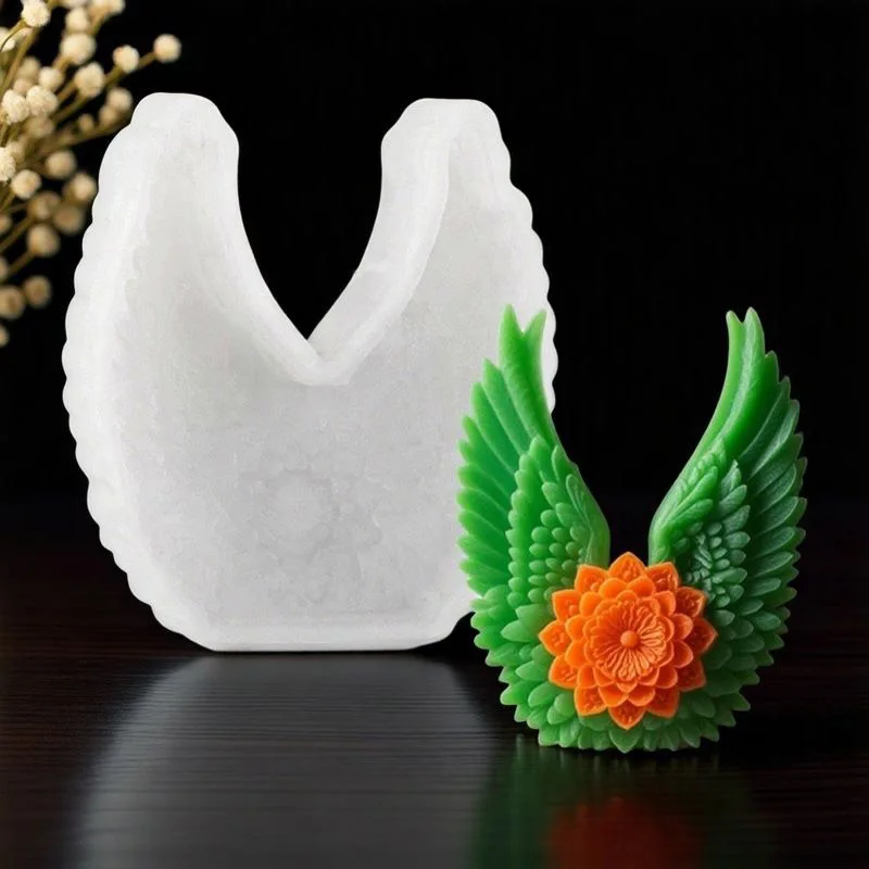 

Wing & Flower Scented Candle Silicone Mold - DIY Aroma Diffuser Stone & Home Decor Resin Craft Making Tool