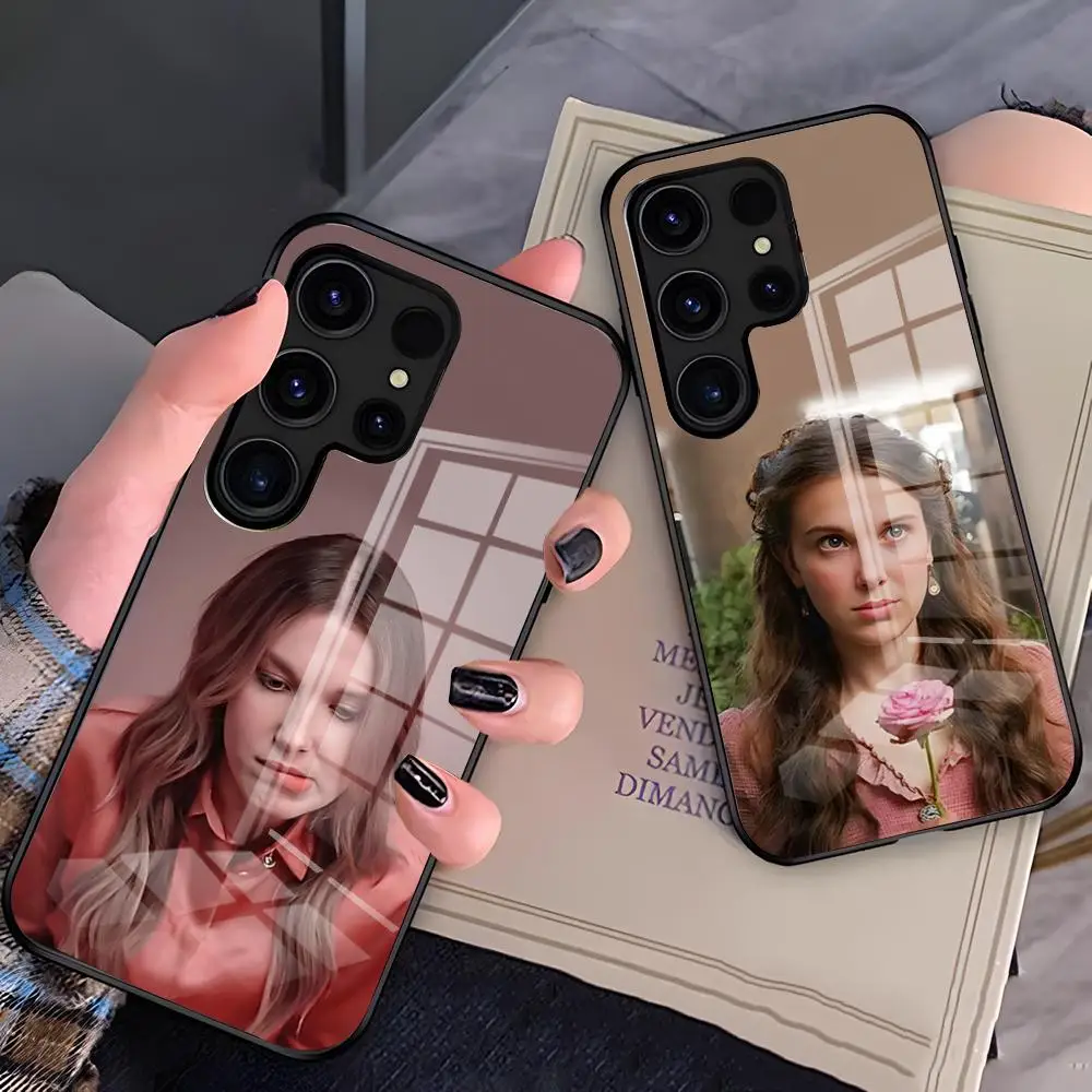 Millie Bobby Brown Phone Case For Samsung S26 S25 Plus S20 S20 Plus S22 Ultra S23 FE S21 Plus S21 Ultra Glass Cover