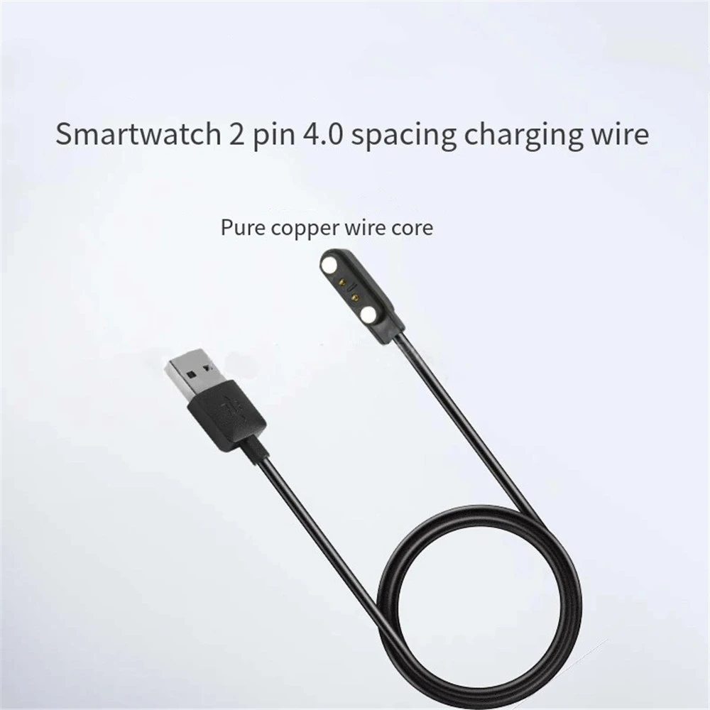 1PC 2Pin Bracelet Charging Cable Smart Watch Magnet Suction Charging Cable 2Pin 4MM Usb Power Charger Emergency Protection Cable