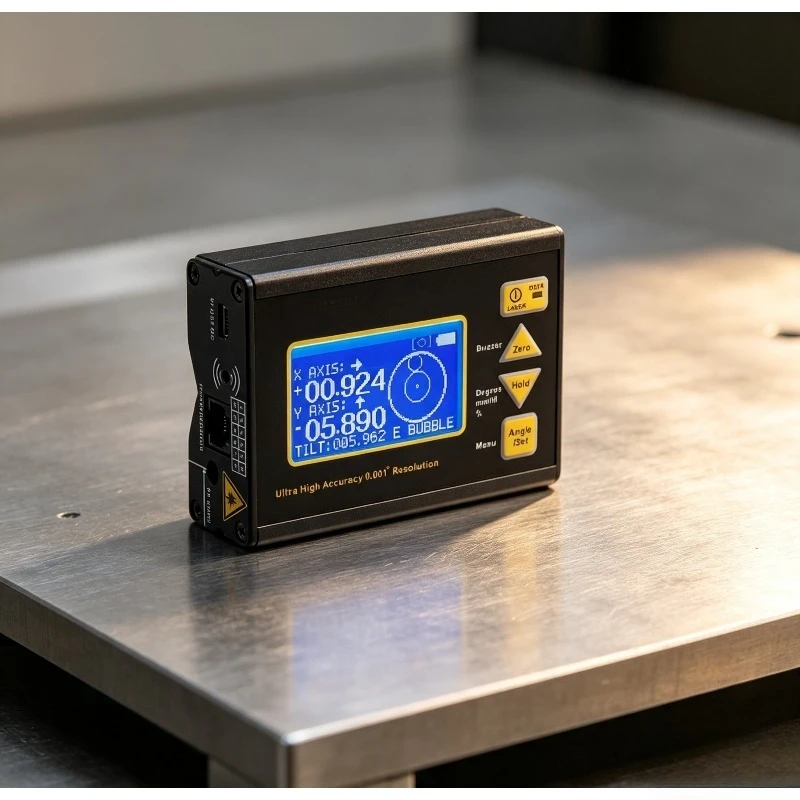 TLL-90S Professional High Precision Digital Dual-Axis Laser Level Angle Inclinometer 0.005deg LCD