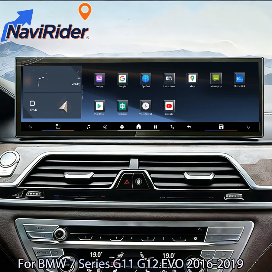 

14,9-дюймовый мультимедийный видеоплеер на Android для BMW 7 серии G11 G12 EVO 2016-2019, автомобильная магнитола с GPS, CarPlay, навигацией, 4G и Wi-Fi