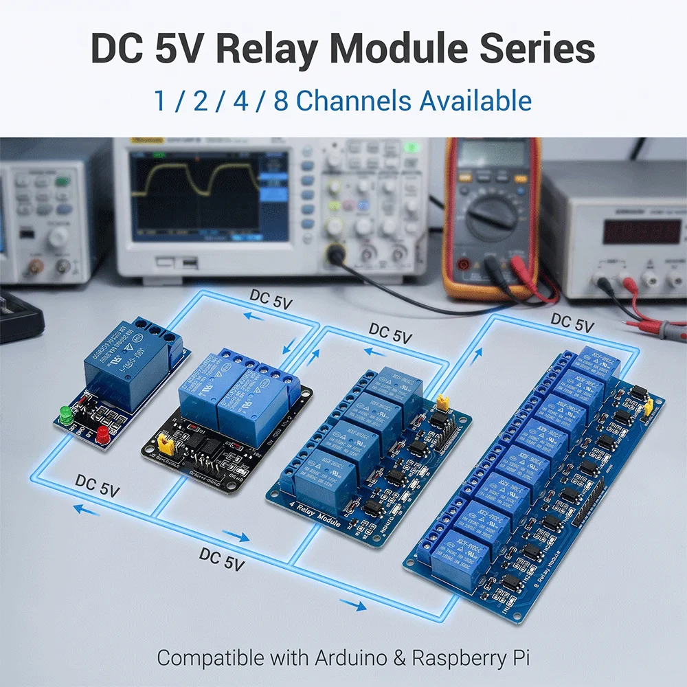 1PCS DC5V 1 ,2 ,4 ,8-Channel Relay Module With Optocoupler.Output X Way for Arduino 1CH 2CH 4CH 8CH