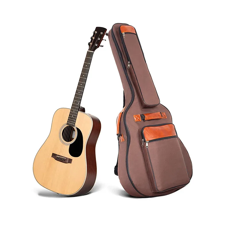 Plecak na gitarę z 10 mm grubym wyściółką z gąbki, wodoodporny nylon, lekki pasek na ramię, pokrowiec na gitary 40/41 cali