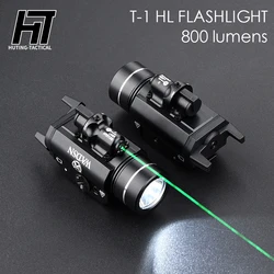 WADSN 800 lumens T-1 HL Hanging Tactic Weapon light airsoft X300 X400 Rifle Pistol Strobe flashlight red green dot G 17 18 19