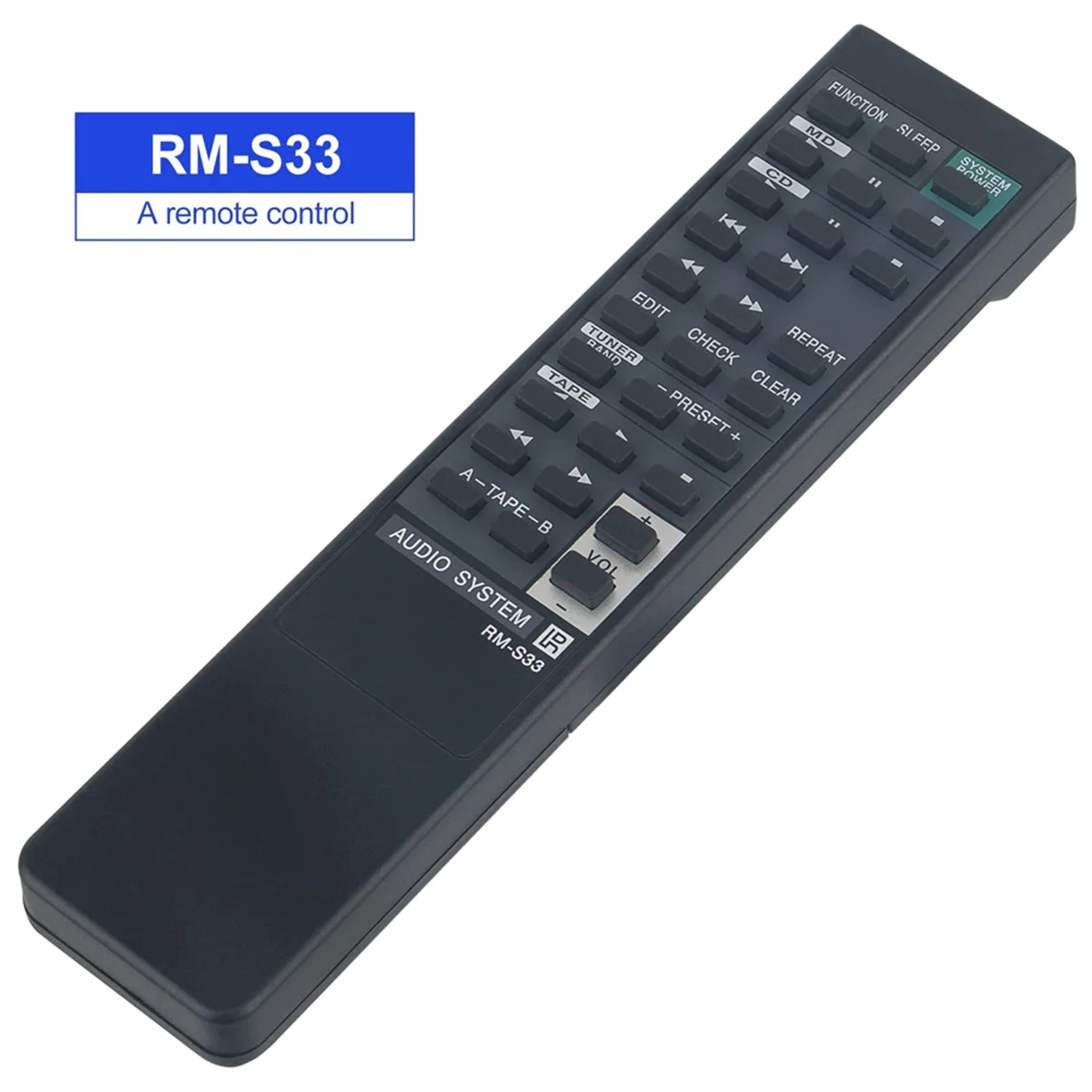 Controle remoto para Sony Audio System, RM-S33, HCDH801, MHC701, MHC-701, MHC-S30, MHC801, MHC-S30, STD777ES