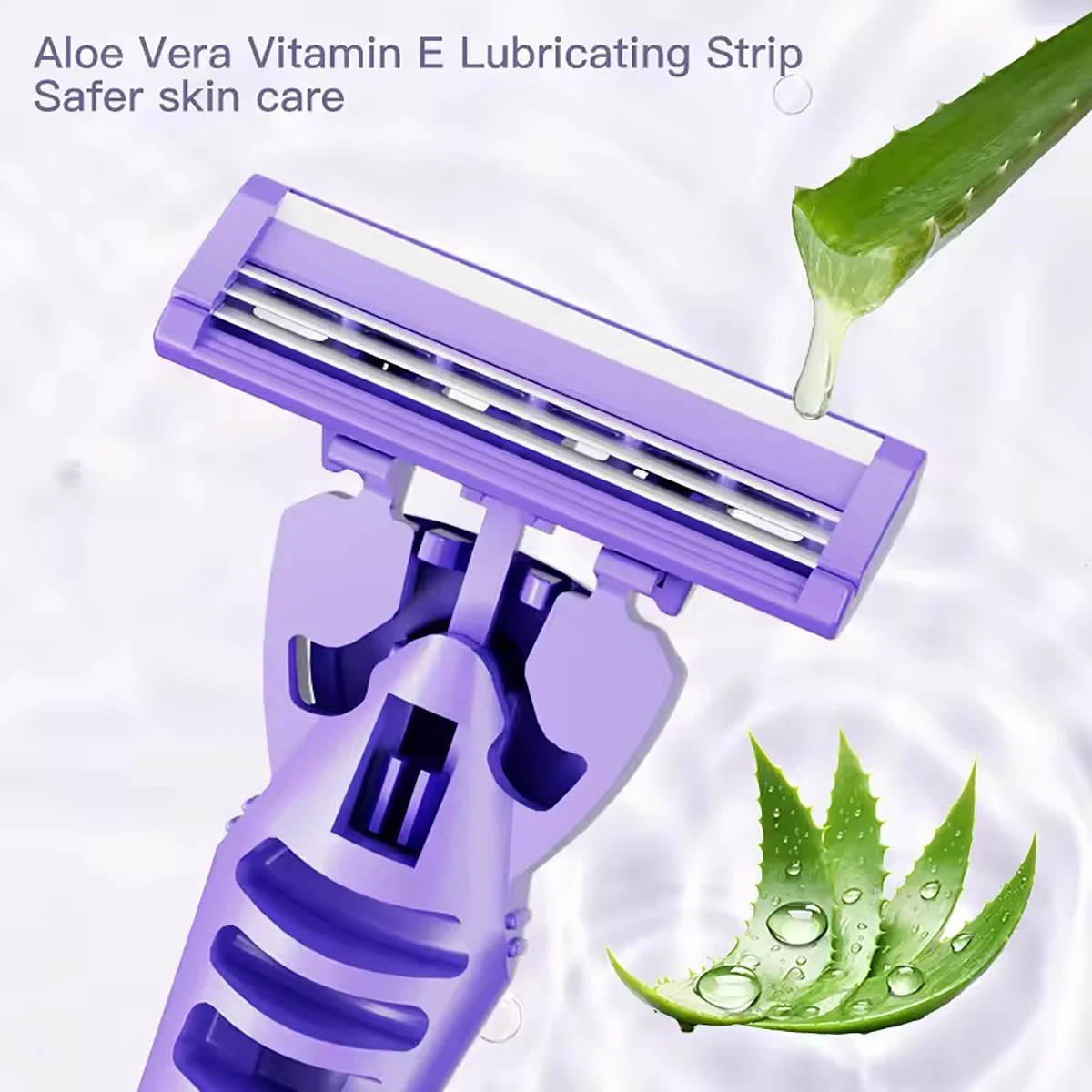 شفرة حلاقة قابلة للاستبدال للنساء، مقبض واحد، 8 شفرات، ماكينة حلاقة بيكيني للسيدات، جودة عالية #2