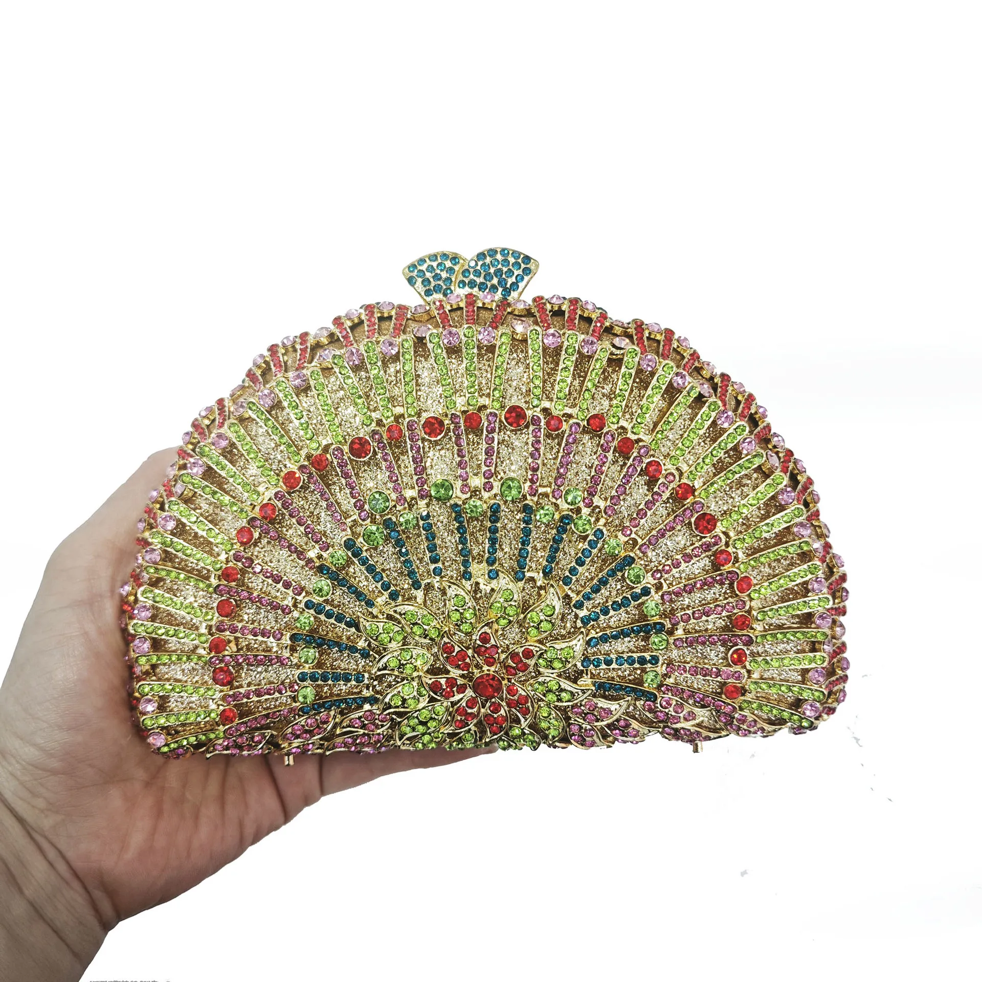 Shiny rhinestone small hand bag, women's fashion temperament elegant clutch bag, dinner bag clutch bag